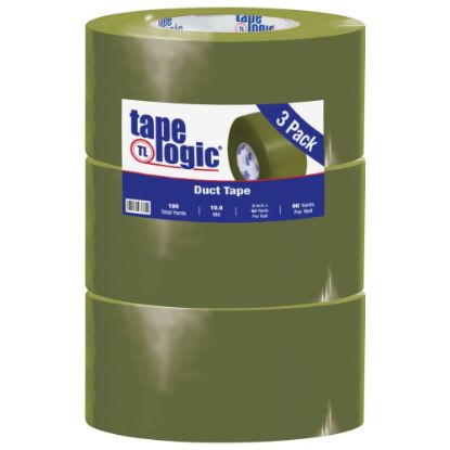 Picture of Tape Logic Color Duct Tape, 3in Core, 3in x 180ft, Olive Green, Case Of 3