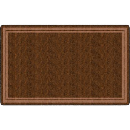 Picture of Flagship Carpets Double-Border Rectangular Rug, 90in x 144in, Chocolate