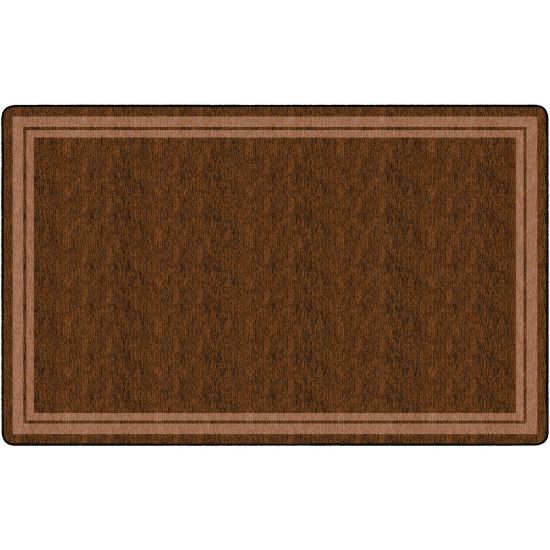 Picture of Flagship Carpets Double-Border Rectangular Rug, 90in x 144in, Chocolate