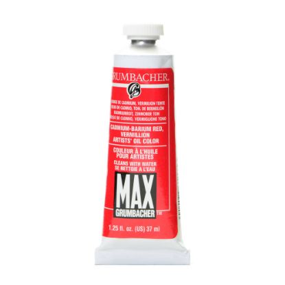 Picture of Grumbacher Max Water Miscible Oil Colors, 1.25 Oz, Cadmium Barium Vermilion