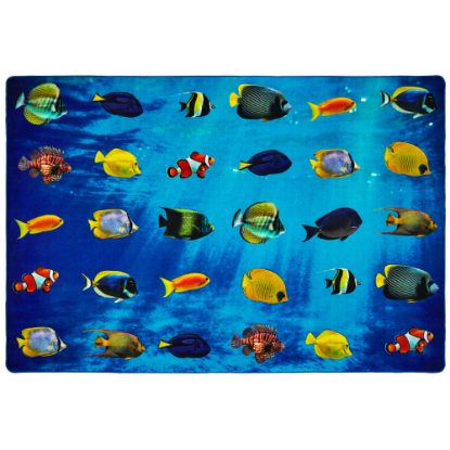 Picture of Carpets for Kids Pixel Perfect Collection Friendly Fish Seating Rug, 6ft x 9ft, Multicolor