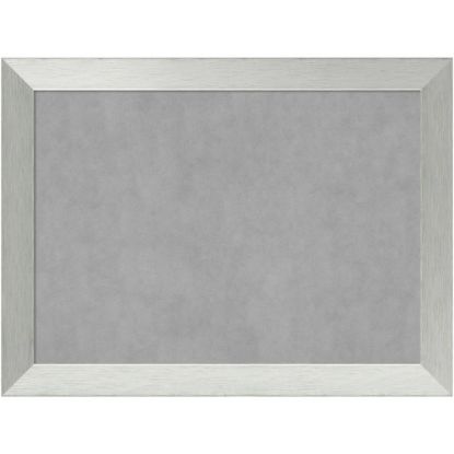 Picture of Amanti Art Magnetic Bulletin Board, 32in x 24in, Brushed Sterling Silver Wood Frame