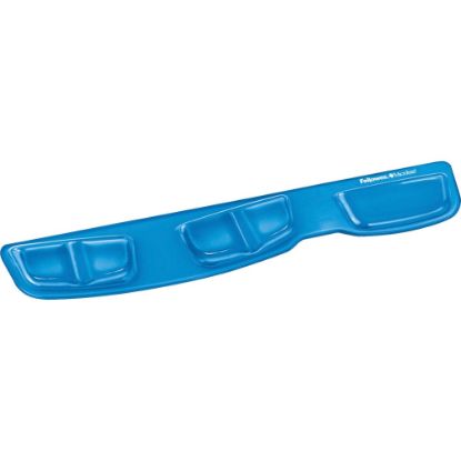 Picture of Fellowes Health-V Gel Palm Support with Microban, 0.63in H x 18.25in W x 3.38in D, Blue