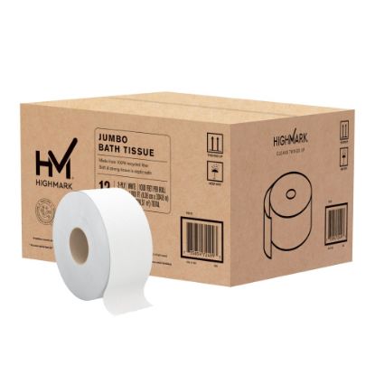 Picture of Highmark 2-Ply Jumbo Toilet Paper, 1000ft Per Roll, Pack Of 12 Rolls