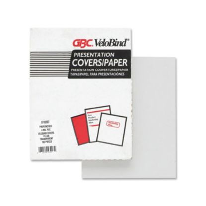 Picture of GBC Clear View VeloBind Economy Presentation Covers, 8 1/2in x 11in, Clear, Pack Of 25