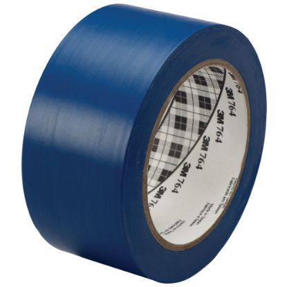 Picture of 3M 764 Vinyl Tape, 3in Core, 2in x 36 Yd., Blue, Case Of 6