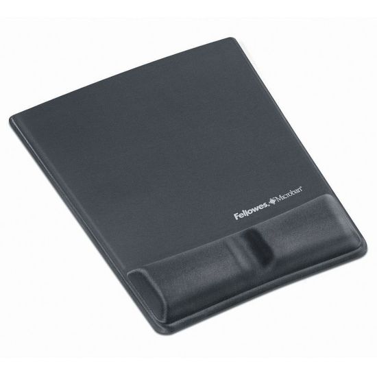 Picture of Fellowes Foam Wrist Rest/Mouse Pad With Microban, Graphite