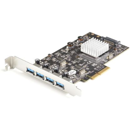 Picture of StarTech.com 4-Port USB PCIe Card - 10Gbps USB 3.1/3.2 Gen 2 Type-A PCI Express Expansion Card - 2 Controllers - 4xUSB - Windows/Mac/Linux - USB PCIe card