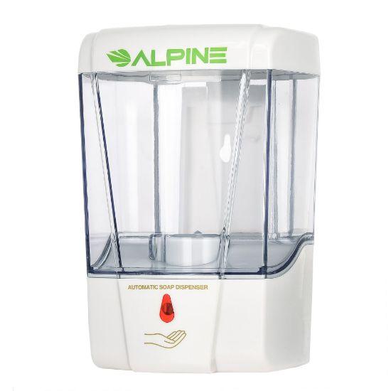 Picture of Alpine Commercial Automatic Touch-Free Liquid Soap And Gel Hand Sanitizer Dispenser, White