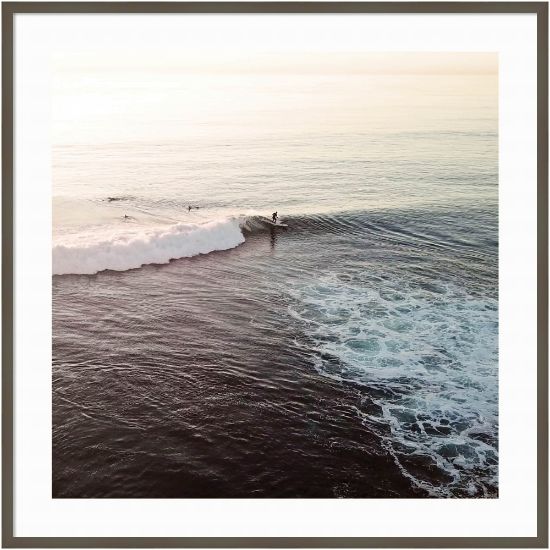 Picture of Amanti Art La Jolla 1 Square by Rachel Dowd Wood Framed Wall Art Print, 41inW x 41inH, Gray