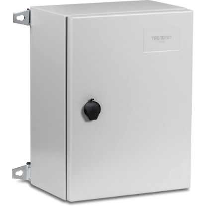 Picture of TRENDnet TI-CA2, Wall Mount for Switch, PoE Injector, Fiber Media Converter - Lifetime Protection - Outdoor IP66 Steel Enclosure with Lockable Hinged Door