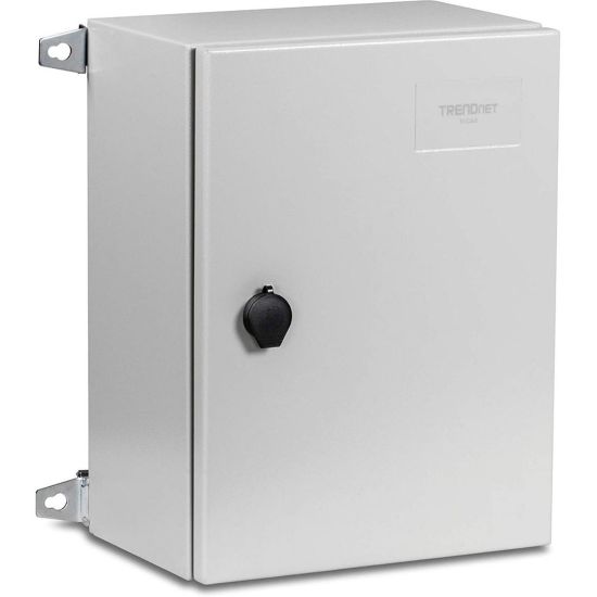 Picture of TRENDnet TI-CA2, Wall Mount for Switch, PoE Injector, Fiber Media Converter - Lifetime Protection - Outdoor IP66 Steel Enclosure with Lockable Hinged Door