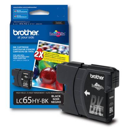 Picture of Brother LC65 Black High-Yield Ink Cartridge, LC65HY-BK