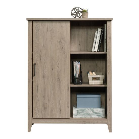 Picture of Sauder Summit Station 52inH Bookcase With Sliding Door, Laurel Oak