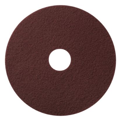 Picture of Americo Maroon X Heavy-Duty Floor Restoration Pads, 20in, Maroon, 5 Pads Per Box, Set Of 2 Boxes