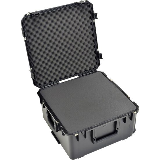 Picture of SKB Cases iSeries Protective Case With Cubed Foam And In-Line Wheels, 22-1/2inH x 22-1/2inW x 12-1/4inD, Black