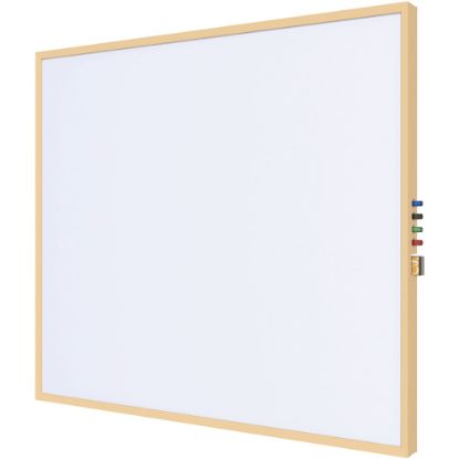 Picture of Ghent Impression Non-Magnetic Dry-Erase Whiteboard, Porcelain, 22-15/16in x 35-1/4in, White, Maple Wood Frame