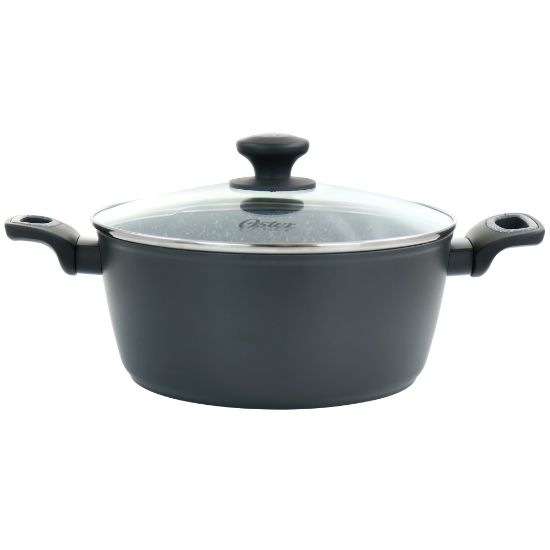 Picture of Oster Bastone 5.3-Quart Non-Stick Aluminum Dutch Oven, Speckled Gray