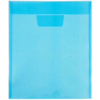 Picture of JAM Paper Plastic 9 7/8in x 11 3/4in Envelopes, Tuck Flap Closure, Blue, Pack Of 12