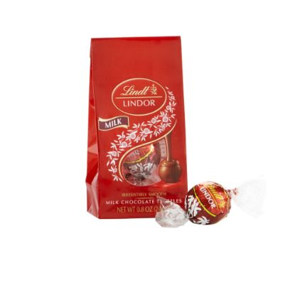 Picture of Lindt Lindor Truffles, Milk Chocolate, 2 Truffles Per Bag, Pack Of 24 Bags