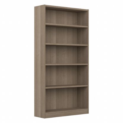 Picture of Bush Furniture Universal 72inH 5-Shelf Bookcase, Ash Gray, Standard Delivery