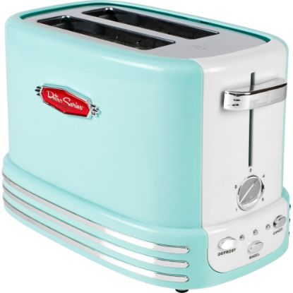 Picture of Nostalgia Electrics Retro 2-Slice Extra-Wide Slot Toaster, Aqua Blue