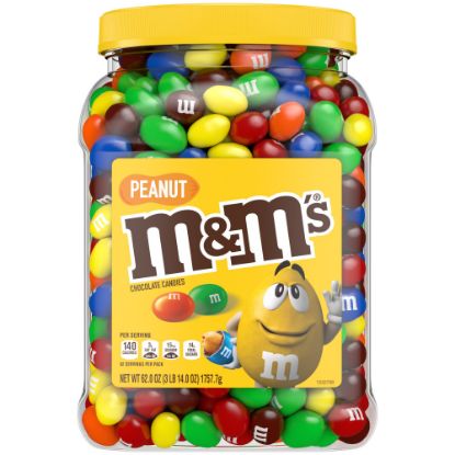 Picture of M&Ms Milk Chocolate Peanut Candies Jar, 62 Oz