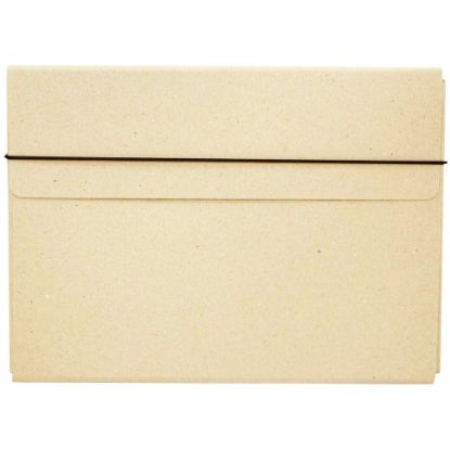 Picture of JAM Paper Strong Kraft Portfolio With Elastic Closure, 9 1/4in x 12 1/2in, Natural Kraft