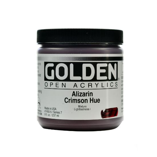 Picture of Golden OPEN Acrylic Paint, 8 Oz Jar, Alizarin Crimson Hue