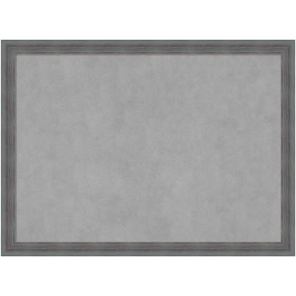 Picture of Amanti Art Magnetic Bulletin Board, Steel/Aluminum, 30in x 22in, Dixie Blue Gray Rustic Wood Frame