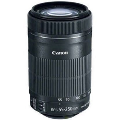 Picture of Canon - 55 mm to 250 mmf/5.6 - Telephoto Zoom Lens for Canon EF/EF-S - 58 mm Attachment - 0.29x Magnification - 4.5x Optical Zoom - Optical IS - STM - 2.8in Diameter