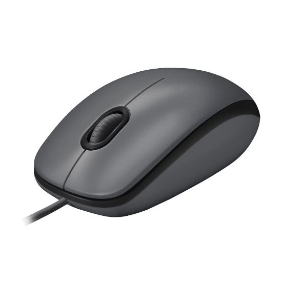 Picture of Logitech M100 Wired USB Mouse, Gray