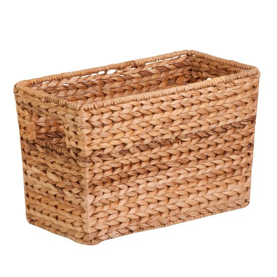 Picture of Honey-Can-Do Large Water Hyacinth Magazine Basket, 15 1/2inL x 5 5/16inW x 10inH, Brown/Natural