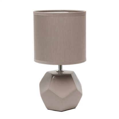 Picture of Simple Designs Round Prism Mini Table Lamp, 10-7/16inH, Gray