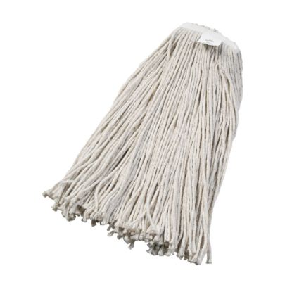 Picture of Boardwalk Cut-End Cotton Wet Mop Head, 97% Recycled, White