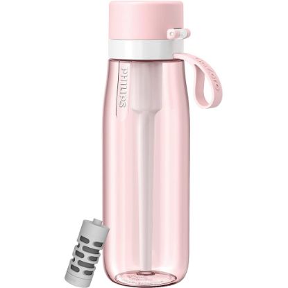 Picture of Philips GoZero Everyday Tritan Water Bottle With Filter, 22 Oz, Pink