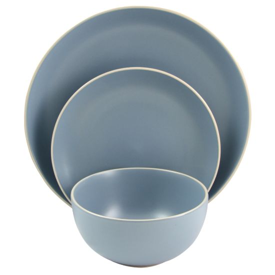 Picture of Gibson Home Rockaway 12-Piece Dinnerware Set, Matte Blue