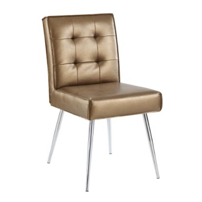 Picture of Ave Six Amity Tufted Dining Chair, Sizzle Copper/Silver