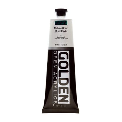 Picture of Golden OPEN Acrylic Paint, 5 Oz Tube, Phthalo Green (Blue Shade)