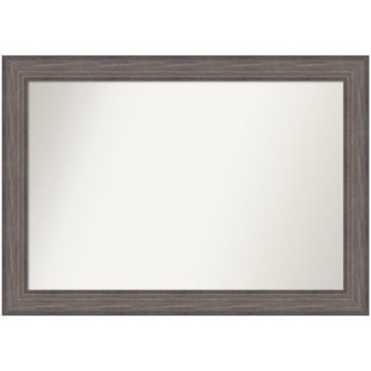 Picture of Amanti Art Non-Beveled Rectangle Framed Bathroom Wall Mirror, 29in x 41in, Country Barnwood