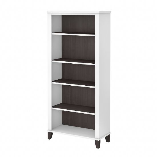 Picture of Bush Business Furniture Somerset 66inH 5-Shelf Bookcase, Storm Gray/White, Standard Delivery