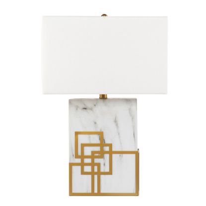 Picture of SEI Loyden Table Lamp, 24-1/2inH, White/Gold