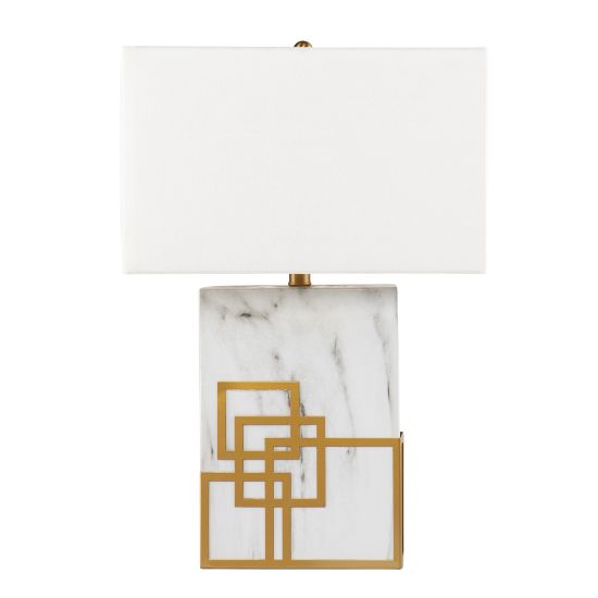 Picture of SEI Loyden Table Lamp, 24-1/2inH, White/Gold