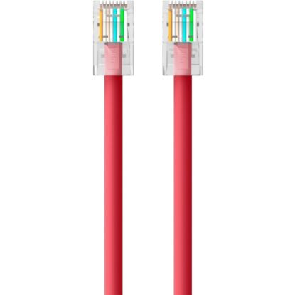 Picture of Belkin Cat5e Patch Cable - RJ-45 Male Network - RJ-45 Male Network - 25ft - Red