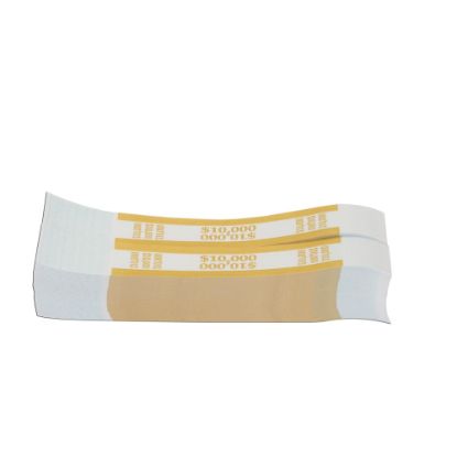 Picture of Currency Straps, Mustard, $10,000, Pack Of 1,000