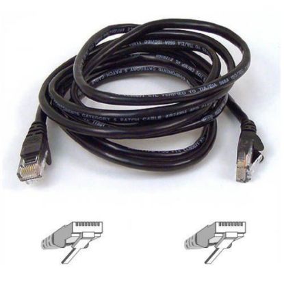 Picture of Belkin Cat5e Patch Cable - RJ-45 Male Network - RJ-45 Male Network - 25ft - Black