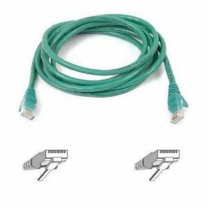 Picture of Belkin Cat5e Patch Cable - RJ-45 Male Network - RJ-45 Male Network - 3ft - Green