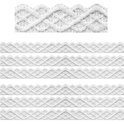 Picture of Eureka School Extra-Wide Deco Trim, A Close-Knit Class Fisherman Cable, 37' Per Pack, Set Of 6 Packs