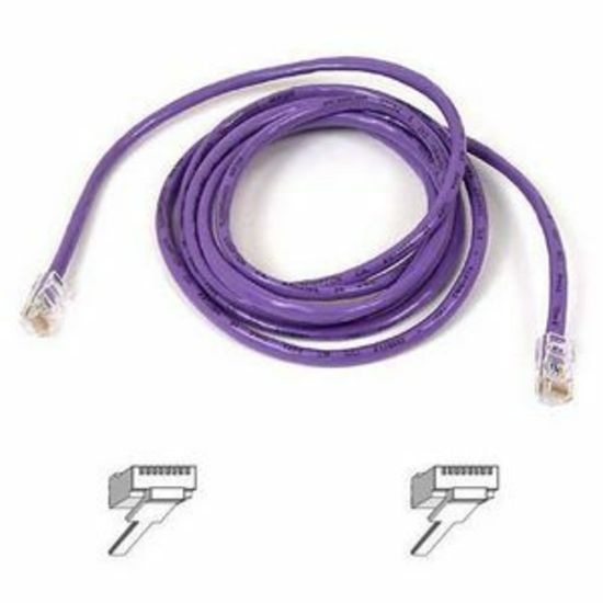 Picture of Belkin Cat5e Patch Cable - RJ-45 Male Network - RJ-45 Male Network - 25ft - Purple