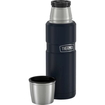 Picture of Thermos Stainless King Beverage Bottle 16oz - Vacuum - Midnight Blue, Blue